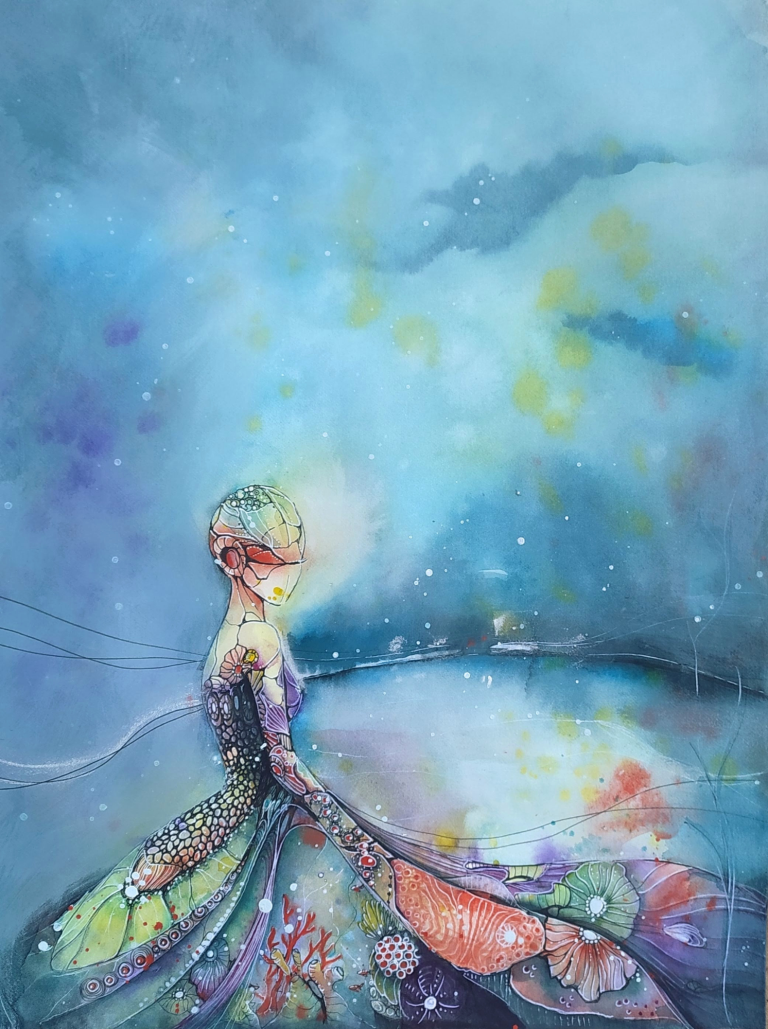 SOGNO LUCIDO - 2021 Ragazza con vestito colorato in un paesaggio incantevole e sognante.